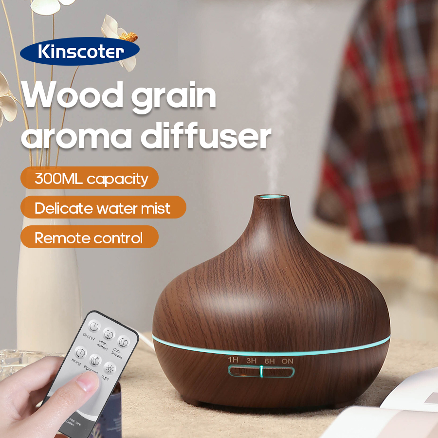 Home Fragrance Oil Diffuser - KINSCOTER Dyfuzor Aromaterapii z Efektem Drewna