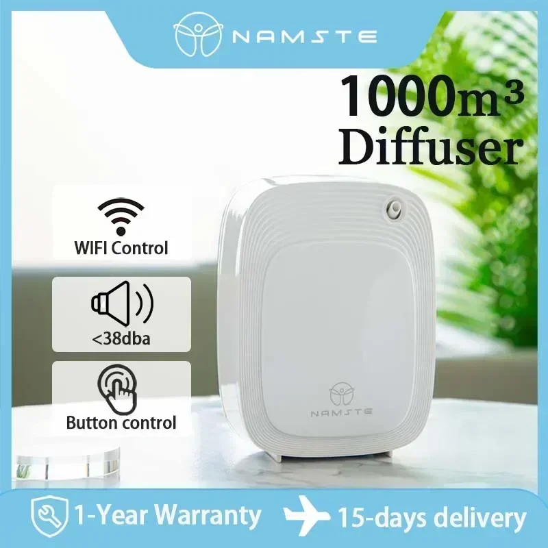 Home Fragrance Oil Diffuser - Namaste 1000m³ Dyfuzor Zapachowy 200ML Pojemność