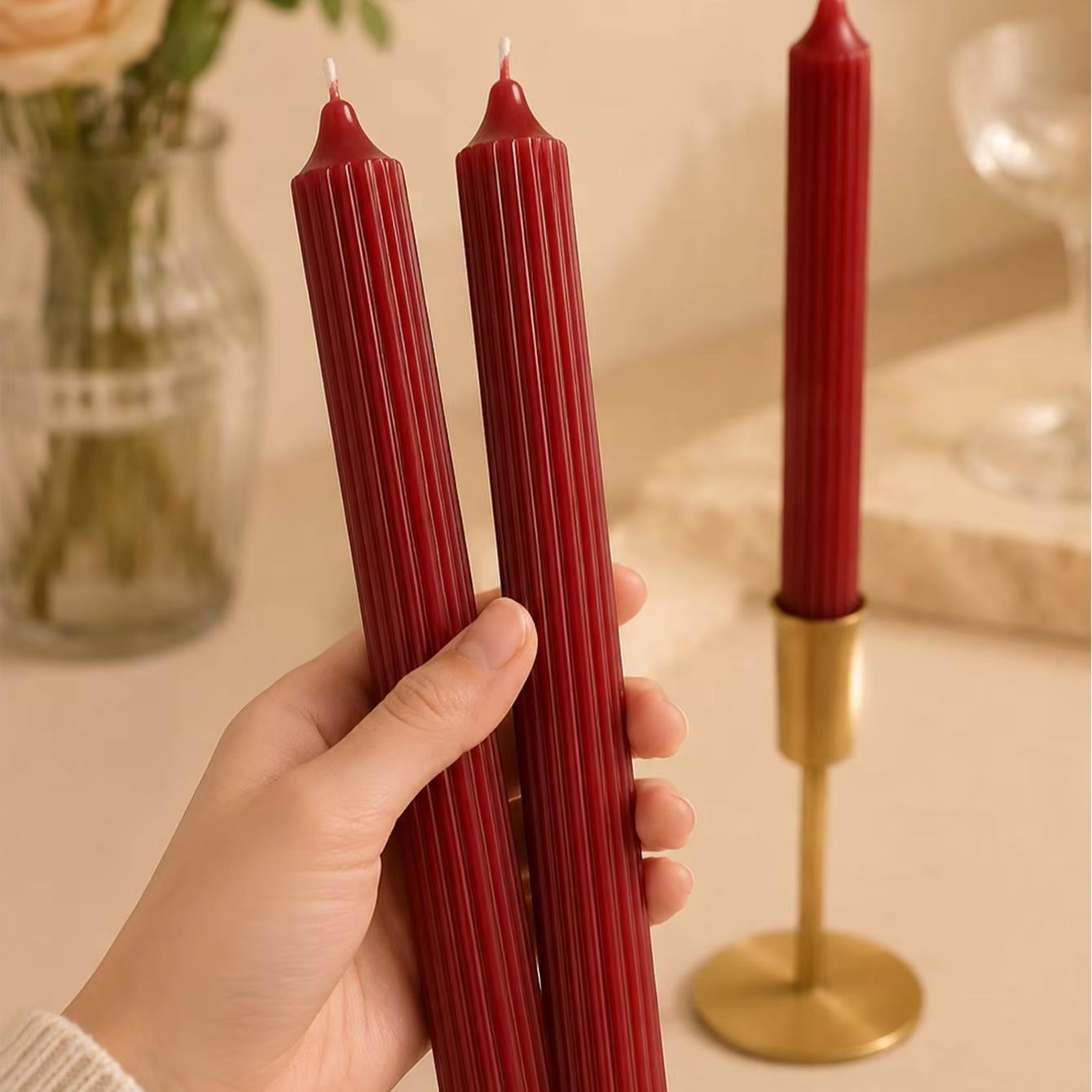 4 sztuki 25cm czerwono-bordowy – Home Fragrance Red Wine recenzja i cena