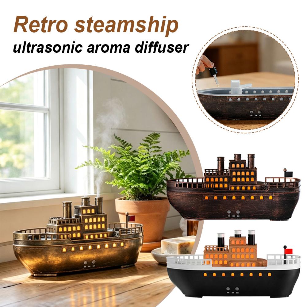 Retro Steamboat Ultradźwiękowy – Home Fragrance Oil Diffuser recenzja i cena